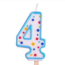 Picture of AGE 4 BLUE NUMERAL CANDLE